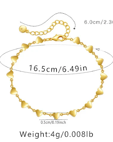 Pulsera corta con baño de cobre en - 0