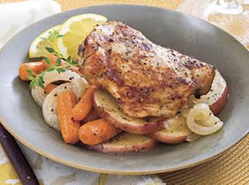 Slow Cooker Chicken Thighs, with Carrots, Onions & Potatoes