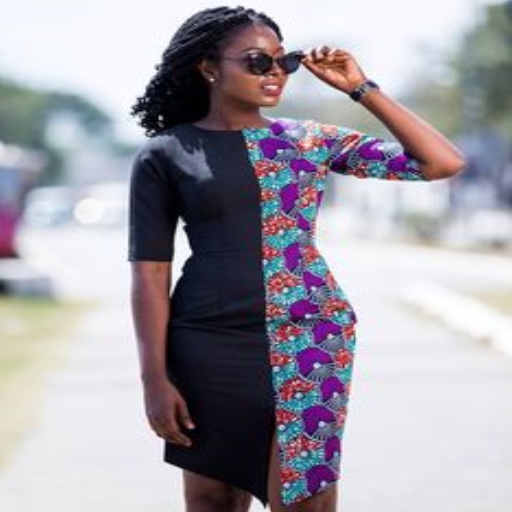 ankara plain and pattern styles for ladies