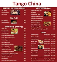 Tango China menu 1