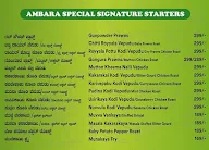 Ambara Andhra Restaurant menu 5