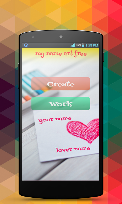 Android application My Name Art Free 2017 screenshort