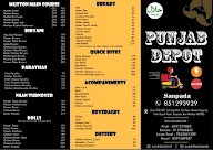 Punjab Depot menu 1