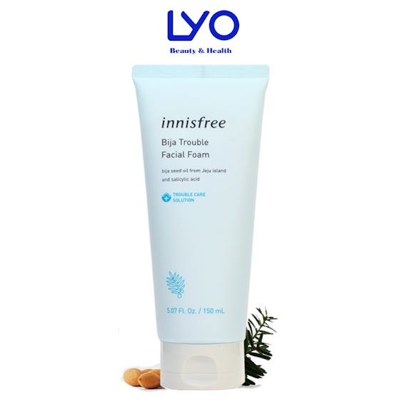 Sữa Rửa Mặt Cho Da Mụn Innisfree Bija Anti Trouble Facial Foam..