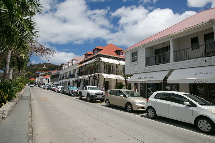  Rue de la Republique, the main street of French-speaking Gustavia, St. Barts. 