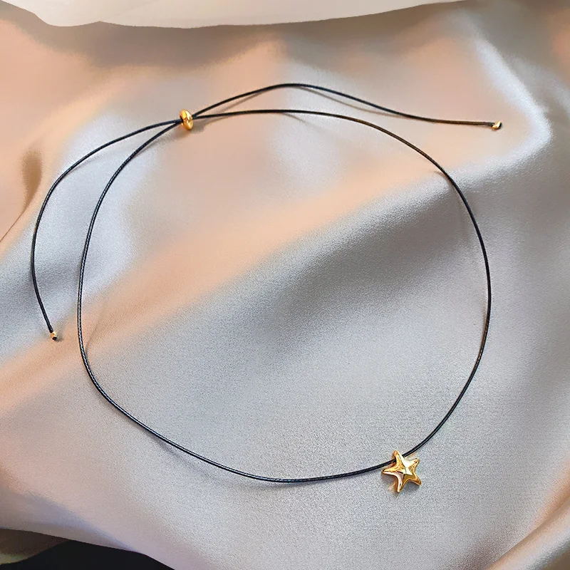 Title 4, Zwarte XINGX ketting met uittrekbaar touw, nich...