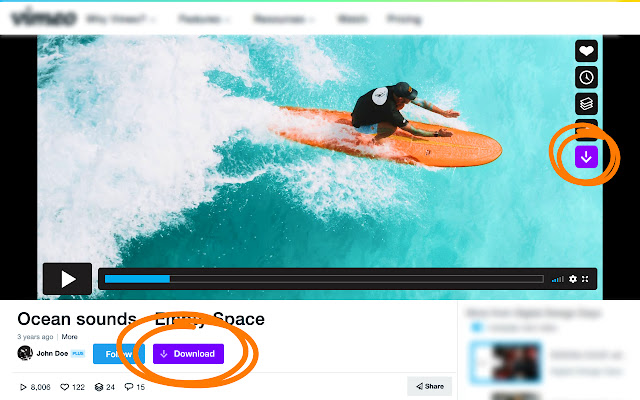 Downloader for Vimeo Video chrome extension