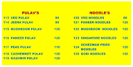 Sri Maruthi menu 1