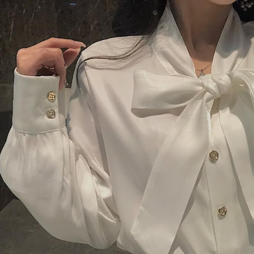 Title 3, Womens Bowknot Shirt Korean Loose Long Sleeves...