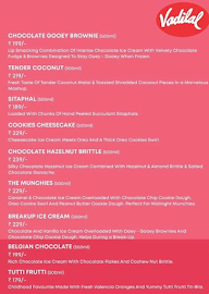 Vadilal Ice Cream menu 1