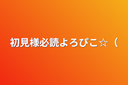 初見様必読よろぴこ☆（