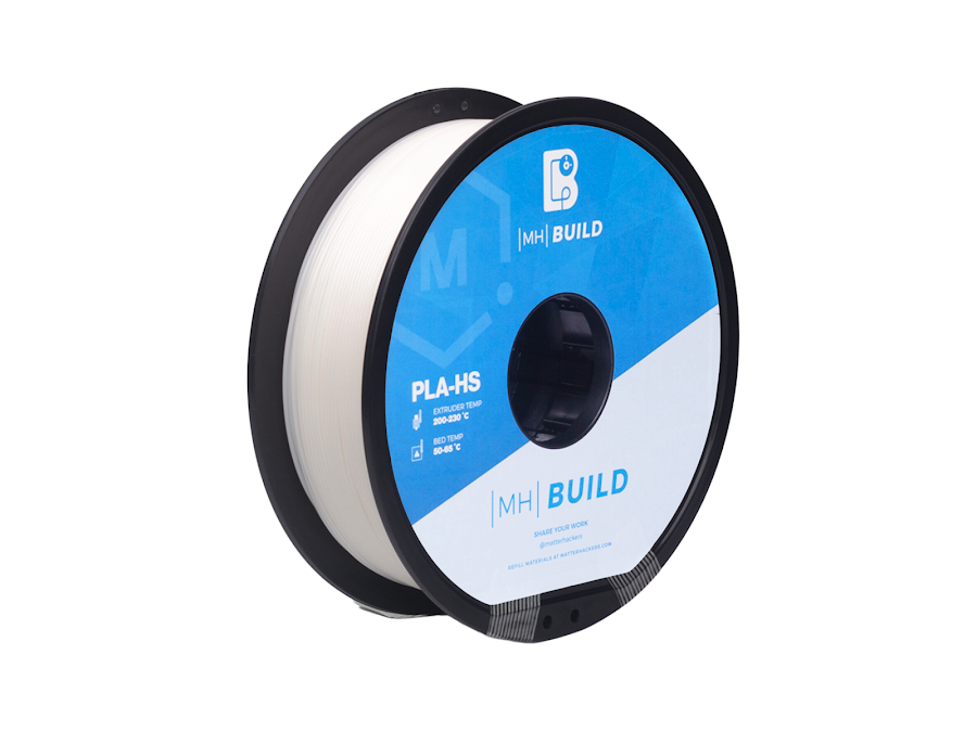 White MH Build Series High Speed PLA-HS Filament - 1.75mm (1kg)