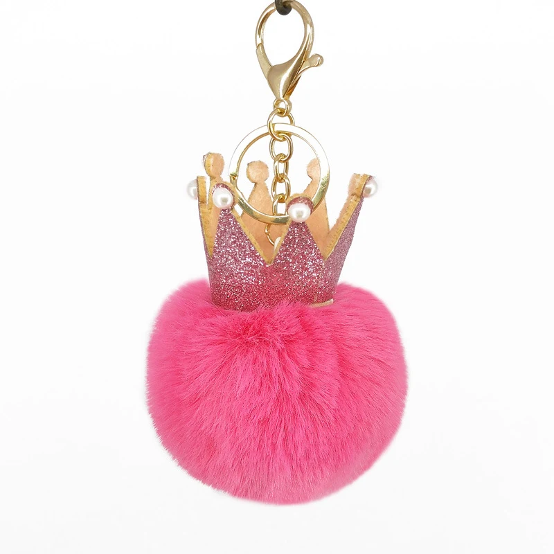 Title 8, Porte-clés boule de fourrure en cuir artificiel...
