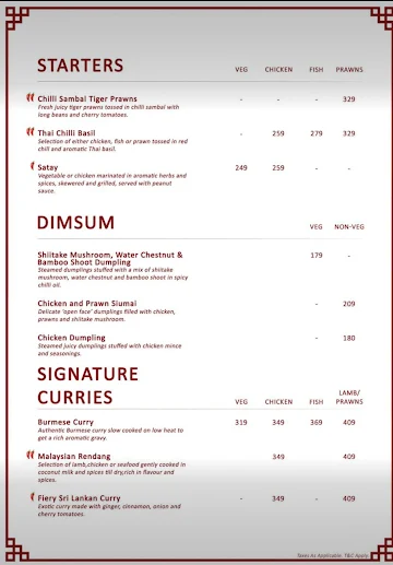 Magnolia menu 