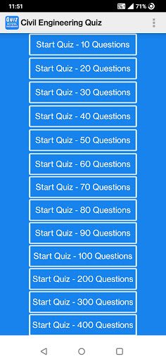 Screenshot Civil Engineering Quiz
