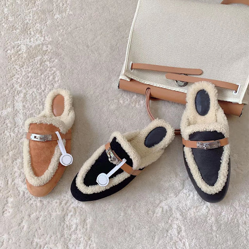 Title 4, Baotou Halftop Womens Flat Bottom Buckle Mulle...
