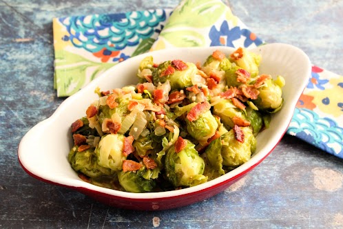 Brussels Sprouts With Onion and Bacon