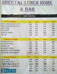 Sheetal Lunch Home and Bar menu 2