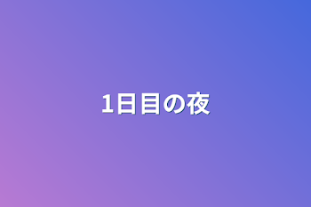 1日目の夜