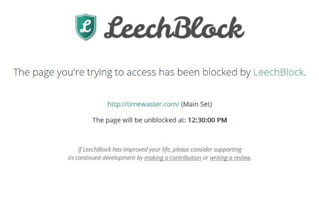 Leechblock website blocker to block unproductive & time-wasting websites