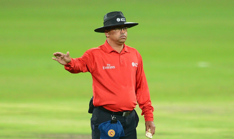 Shaun George calls a no-ball during a T20 International between SA and Sri Lanka at SuperSport Park in Pretoria in January 2017