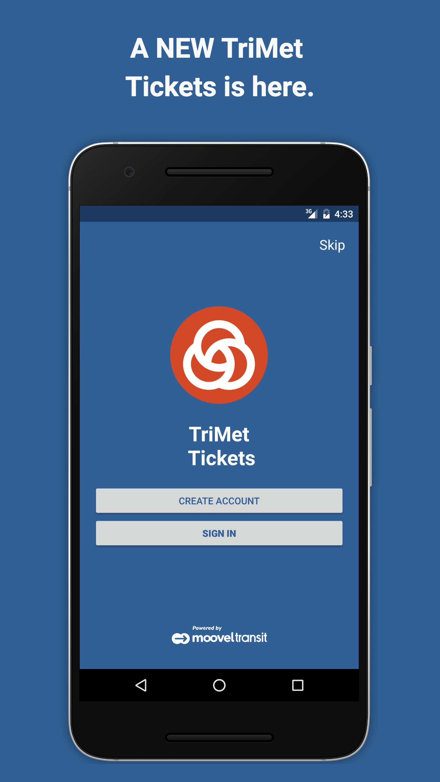 Android application TriMet Tickets screenshort