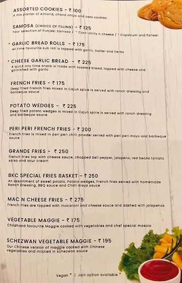 Blackettle Cafe menu 