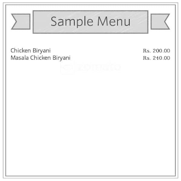 Dilkhush Chicken Biryani menu 