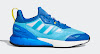 ninja x adidas zx 2k 2.0 “time in”  signal cyan/blue-yellow 