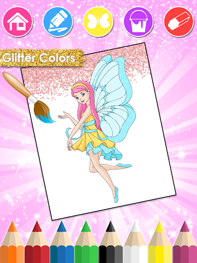 Princess Coloring Book Glitter & Girls Dress Up screenshots 9