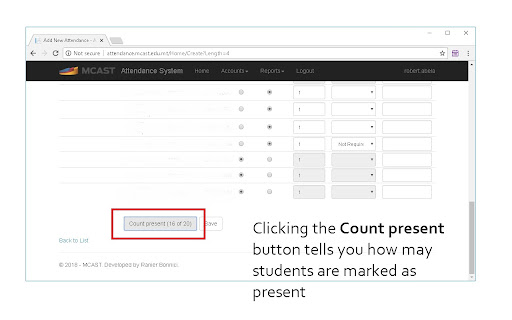 MCAST Attendance Helper