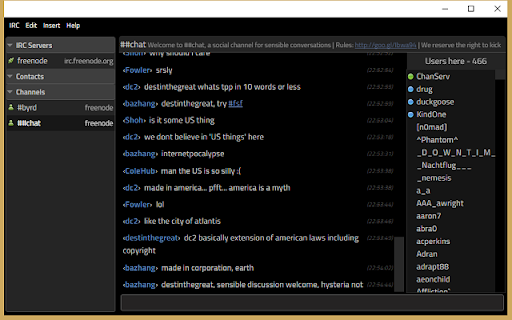 Byrd IRC client