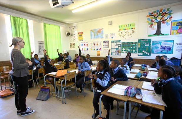 There are no more white children in this Grade 5 class at Saxonwold Primary School in Johannesburg.