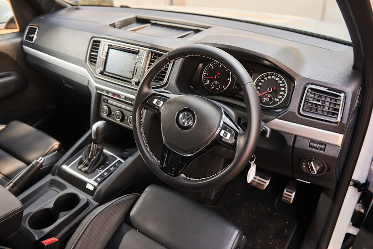 The interior of the VW Amarok.