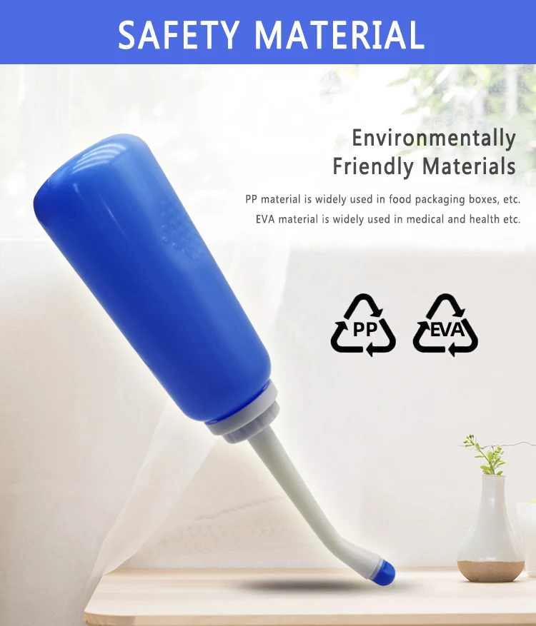 Bidet Portable Grande Capacité avec Longue Buse pour Bébé et Maison. Nettoyage intime facile et efficace à domicile ou en déplacement.
