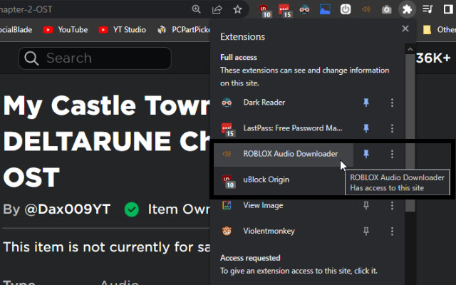 ROBLOX Audio Downloader for Google Chrome - Extension Download