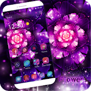 Purple Gorgeous Flowers Neon Theme 1.1.9 Icon