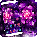 Herunterladen Purple Gorgeous Flowers Neon Theme Installieren Sie Neueste APK Downloader