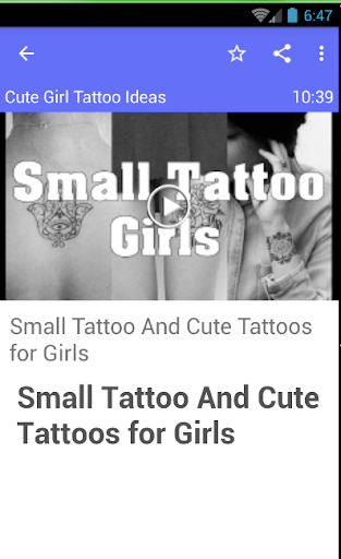 Cute Girl Tattoo Ideas