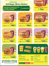 Jumboking Indian Burger menu 1