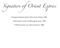 Orient Express - Taj Palace Hotel menu 2