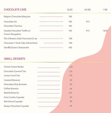 Love & Cheese Cake menu 