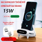 Đế Sạc Nhanh Không Dây 15W Thích Hợp Cho Tất Cả Các Dòng Điện Thoại, Cốc Sạc Không Dây Tặng Kèm 2 Đầu Sạc Từ Tính