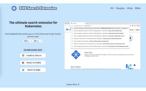 Kubernetes Search Extension