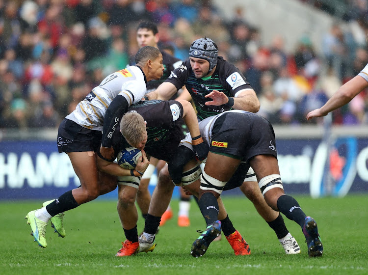 London Irish's Tom Pearson in action with Stormers' Manie Libbok at Brentford Community Stadium in London, Britain, January 15 2023. Picture: MATTHEW CHILDS/ACTION IMAGE/REUTERS