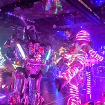 neon lightshow robots at the Robot Restaurant in Kabukicho in Kabukicho, Japan 
