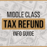 Tax Refund. Middle Class Info icon