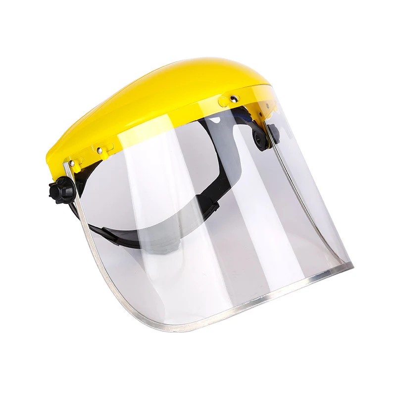 Máscara transparente resistente a altas temperaturas, perfeita para proteção facial e visão clara em ambientes quentes. Conforto e segurança garantidos.