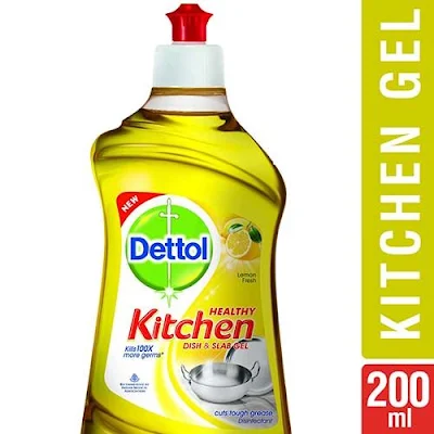 Dettol Dishwash Gel Liquid - Lemon Fresh - 200 ml