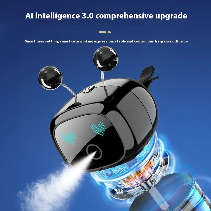 Car Air Outlet Robot Aromatherapy Intelligent Spray Automated Fragrance Dispensing and Smart Air Freshening